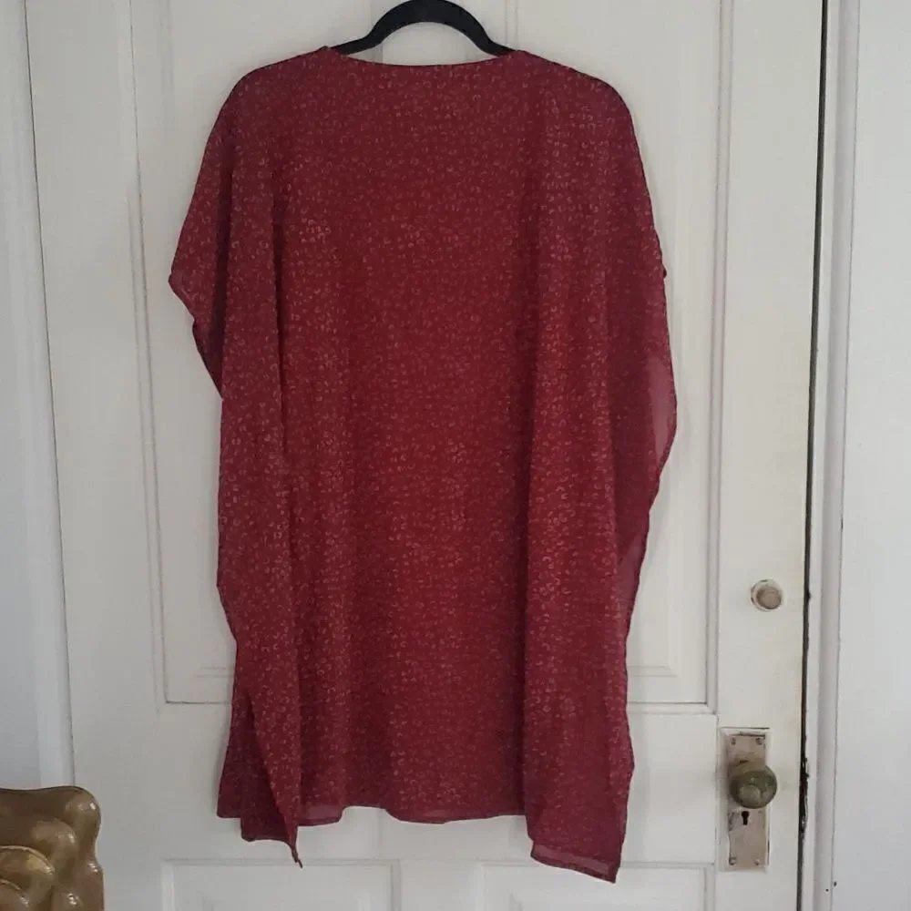 Entro Maroon Animal Print Dress - Picture 7 of 7